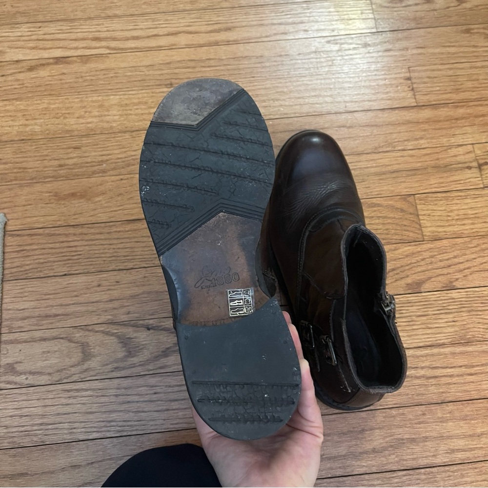 Men’s Leather J&M Johnston & Murphy Slip on Side Zipper Boots Size 9.5 - Picture 5 of 12